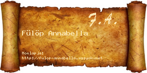 Fülöp Annabella névjegykártya