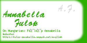 annabella fulop business card